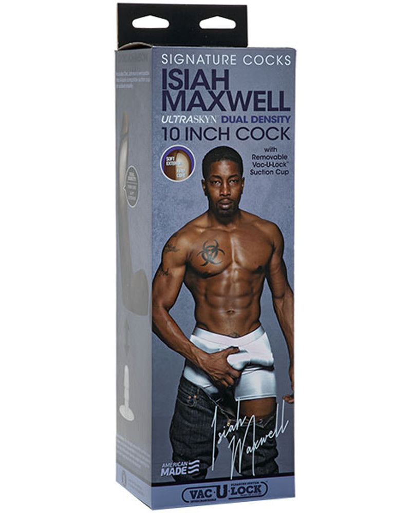 "Signature Cocks - Isiah Maxwell - 10 Inch Ultraskyn Cock With Removable Vac-U-Lock Suction Cup DJ8160-11-BX"