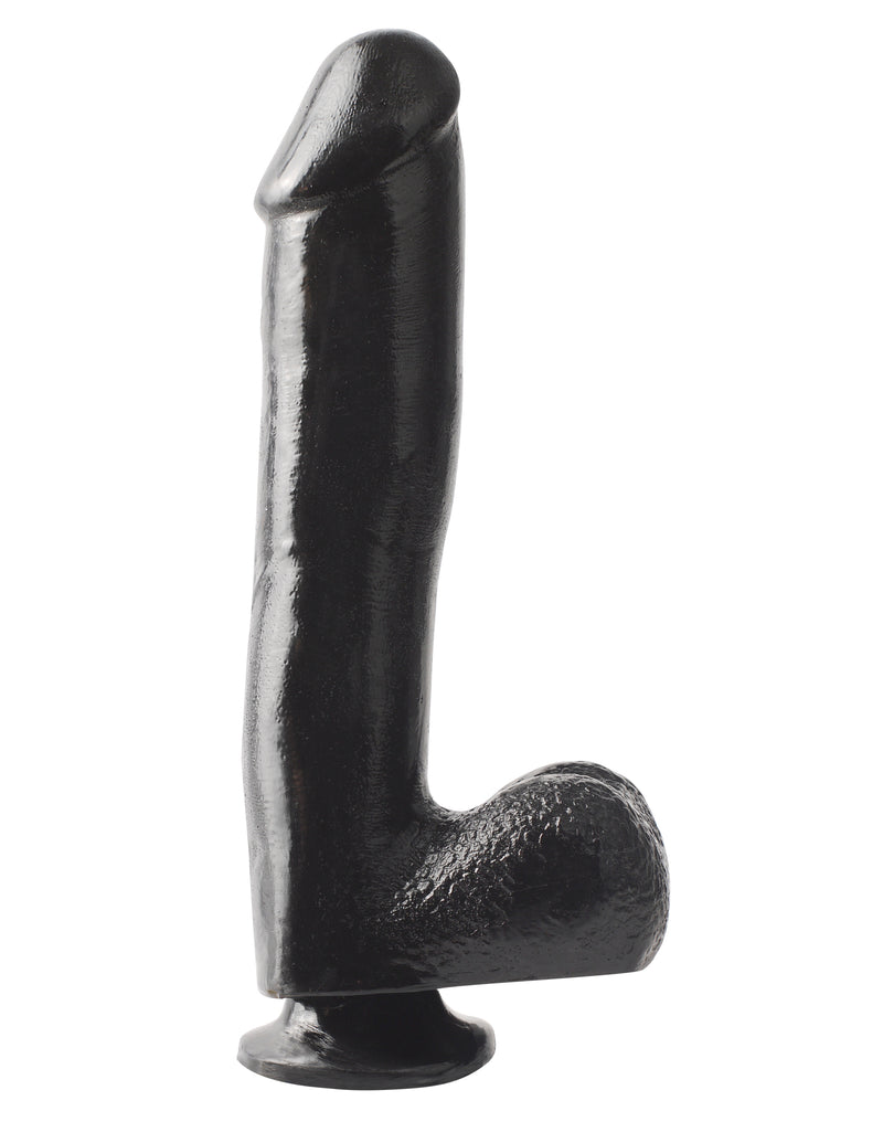 "Basix Rubber Works - 10 Inch Dong With Suction Cup - Black PD4222-23"