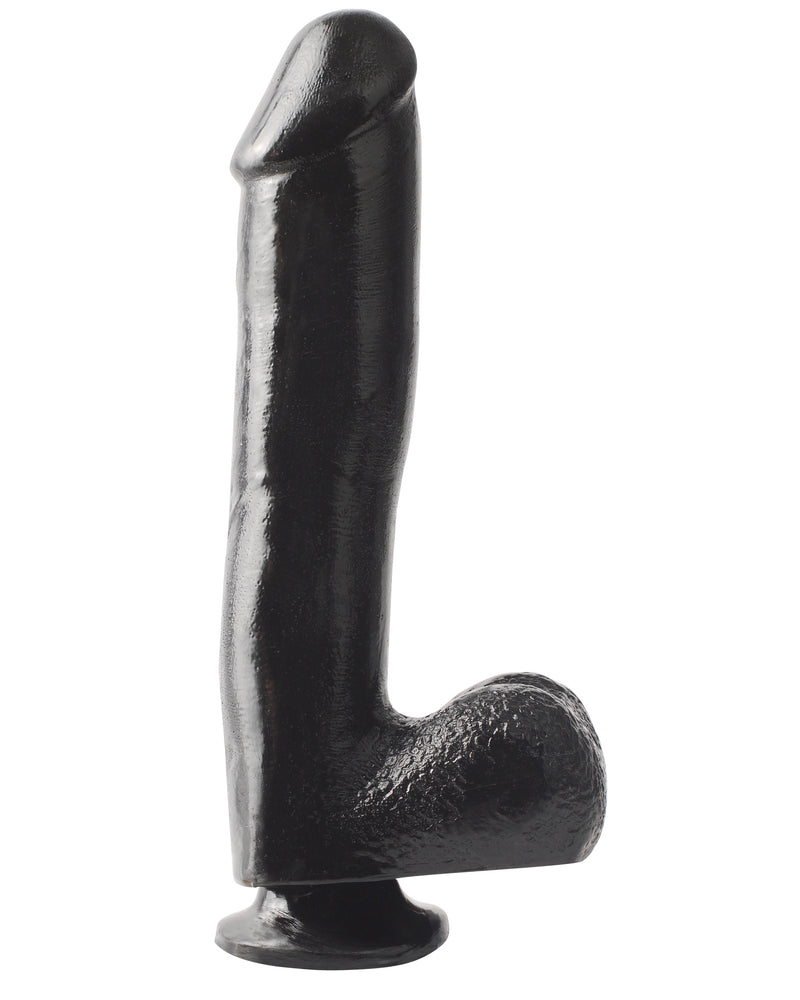 "Basix Rubber Works - 10 Inch Dong With Suction Cup - Black PD4222-23"