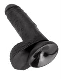 King Cock 7-Inch Cock With Balls - Black