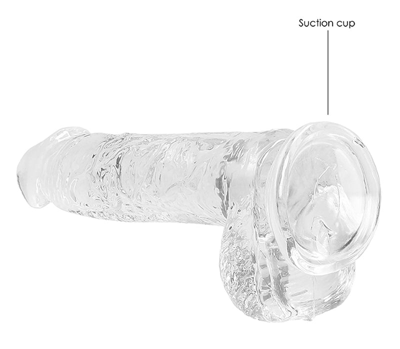 "6 Inch Realistic Dildo With Balls - Translucent SH-REA090TRA"