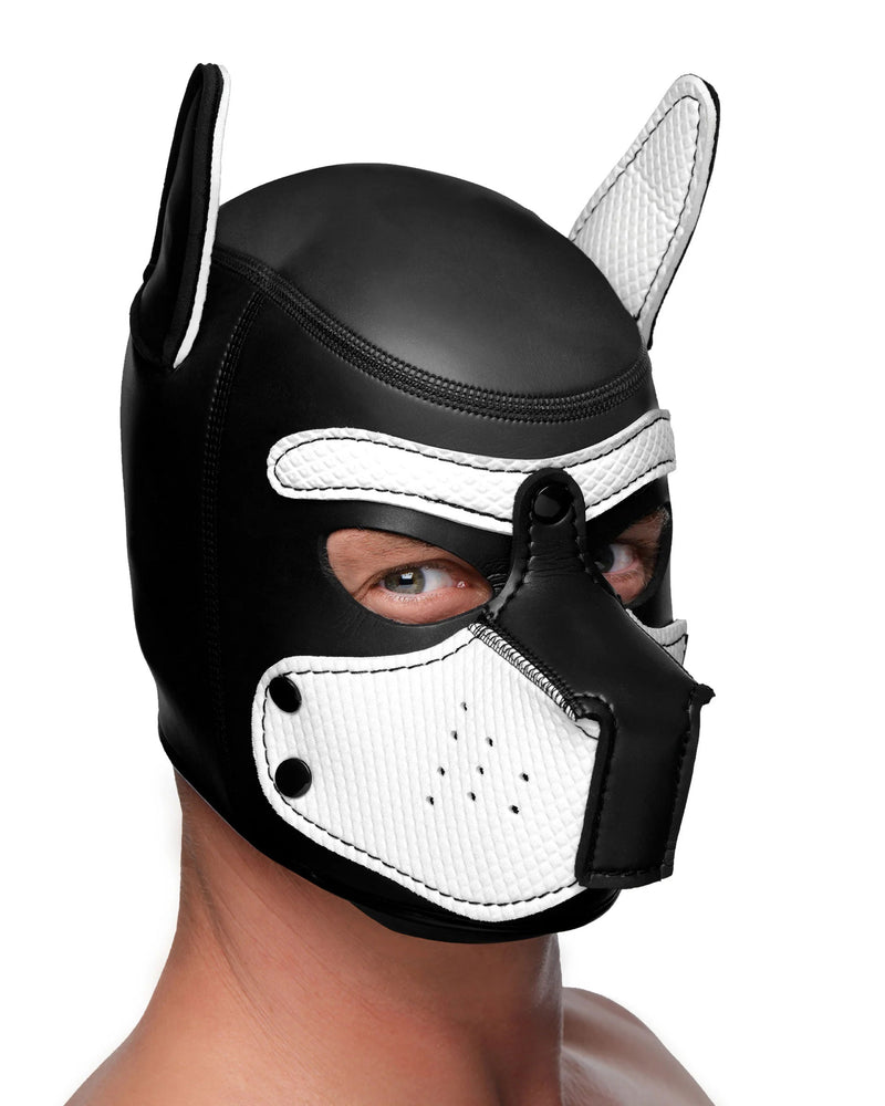 Spike Neoprene Puppy Hood - White