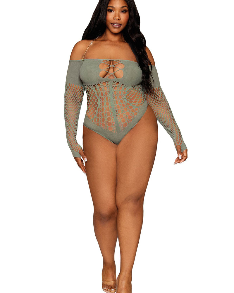Long Sleeve Teddy - Queen Size - Sage