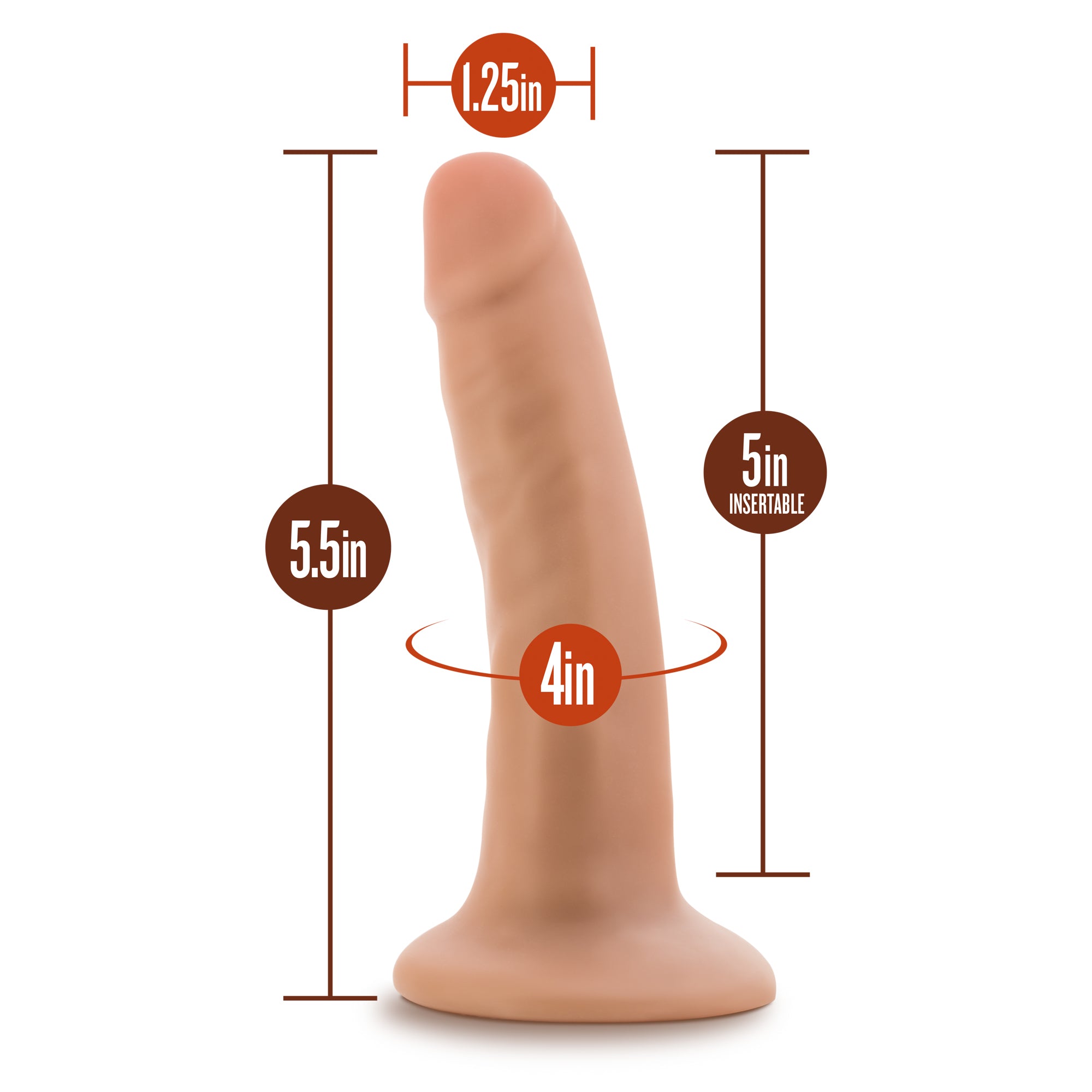 Dr. Skin - 5.5 Inch Cock with Suction Cup - Vanilla