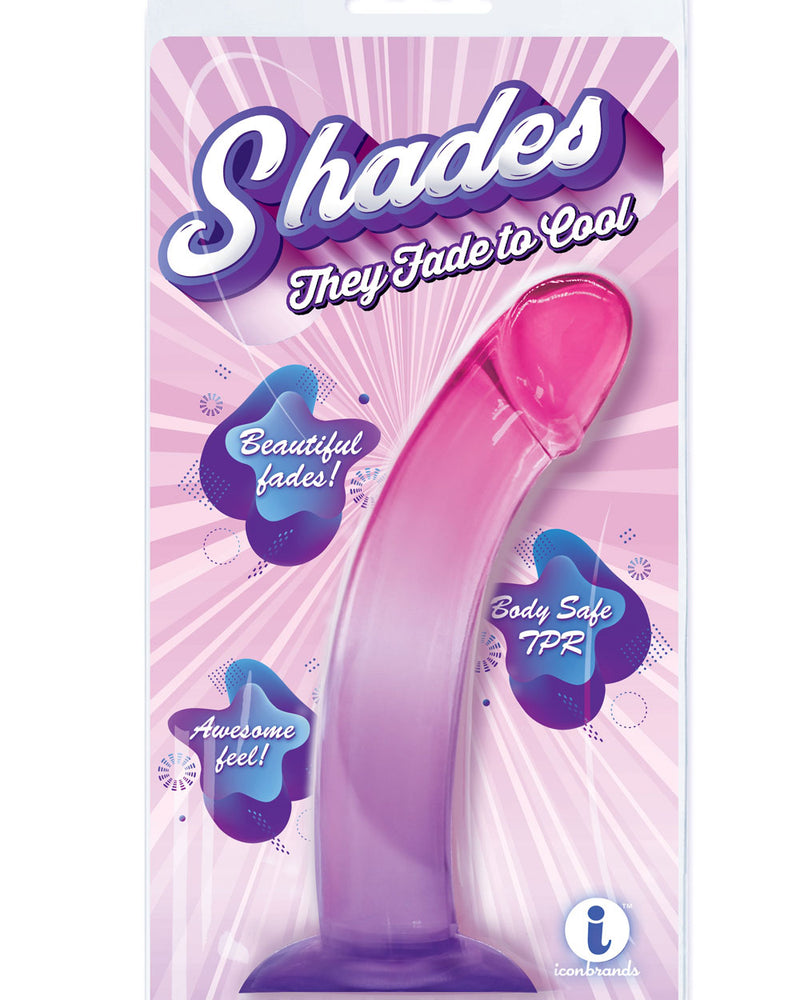 "Shades, 8.25 Smoothie Jelly Tpr Gradient Dong - Purple and Pink IC1309"