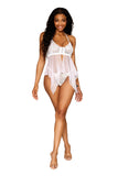 Babydoll and G-String - One Size - White