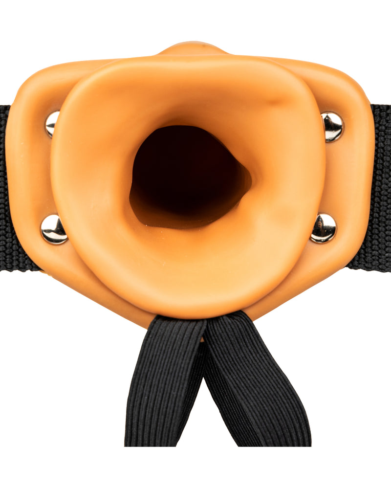 Hollow Strap-on Without Balls 6 Inch - Tan