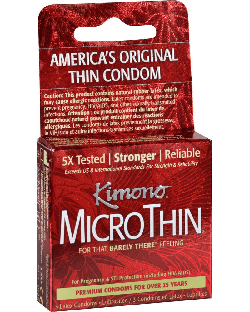 "Kimono Microthin Ribbed Plus Sensi-Dots - 3 Pack KM07003"