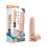 Dr. Skin Glide - 7 Inch Self Lubricating Dildo With Balls - Vanilla