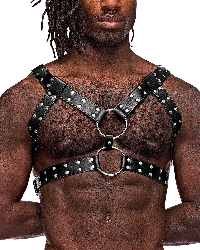 Gemini Leather Harness - One Size - Black