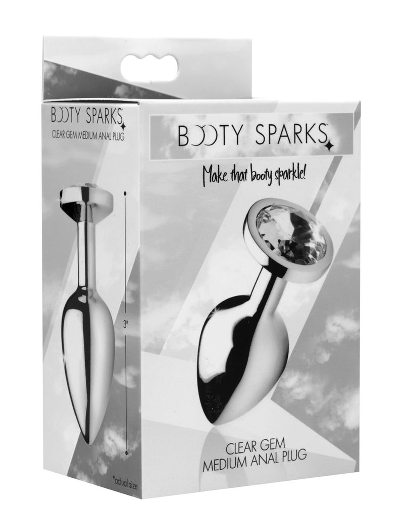 Clear Gem Anal Plug - Medium