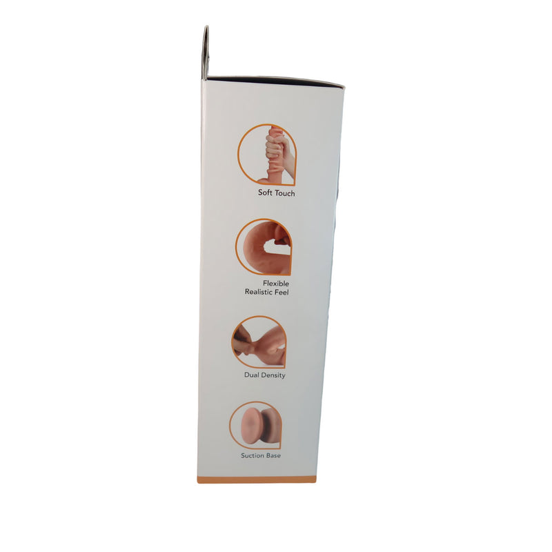 Get Lucky Real Skin 7.5 Dual Layer Dildo Dark Brown