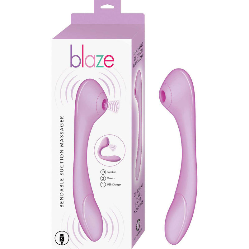 "Blaze Bendable Suction Massager - Lavender NW3186-2"