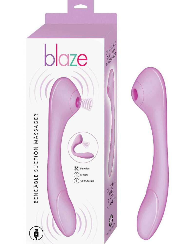 "Blaze Bendable Suction Massager - Lavender NW3186-2"