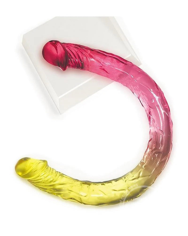 Shades - 17 Inch Double Dong - Pink and Yellow