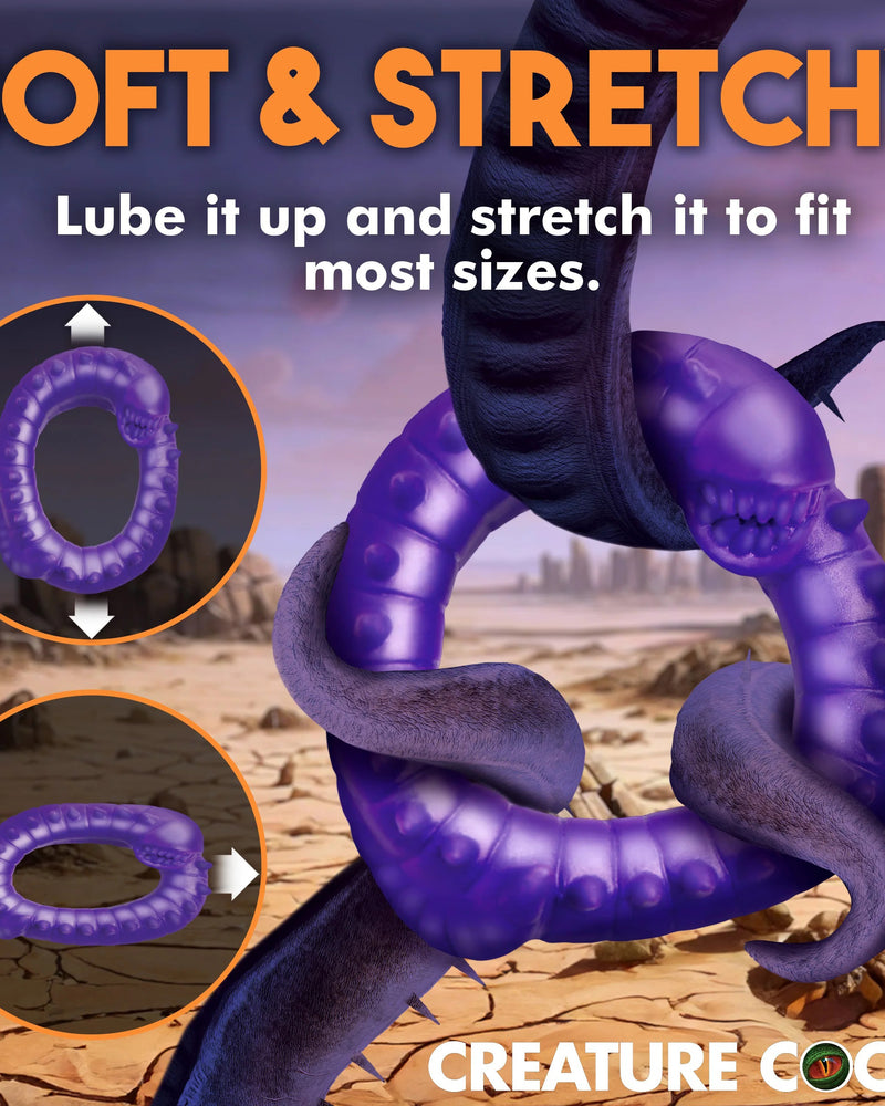 "Slitherine Silicone Cock Ring - Purple CC-AH336"
