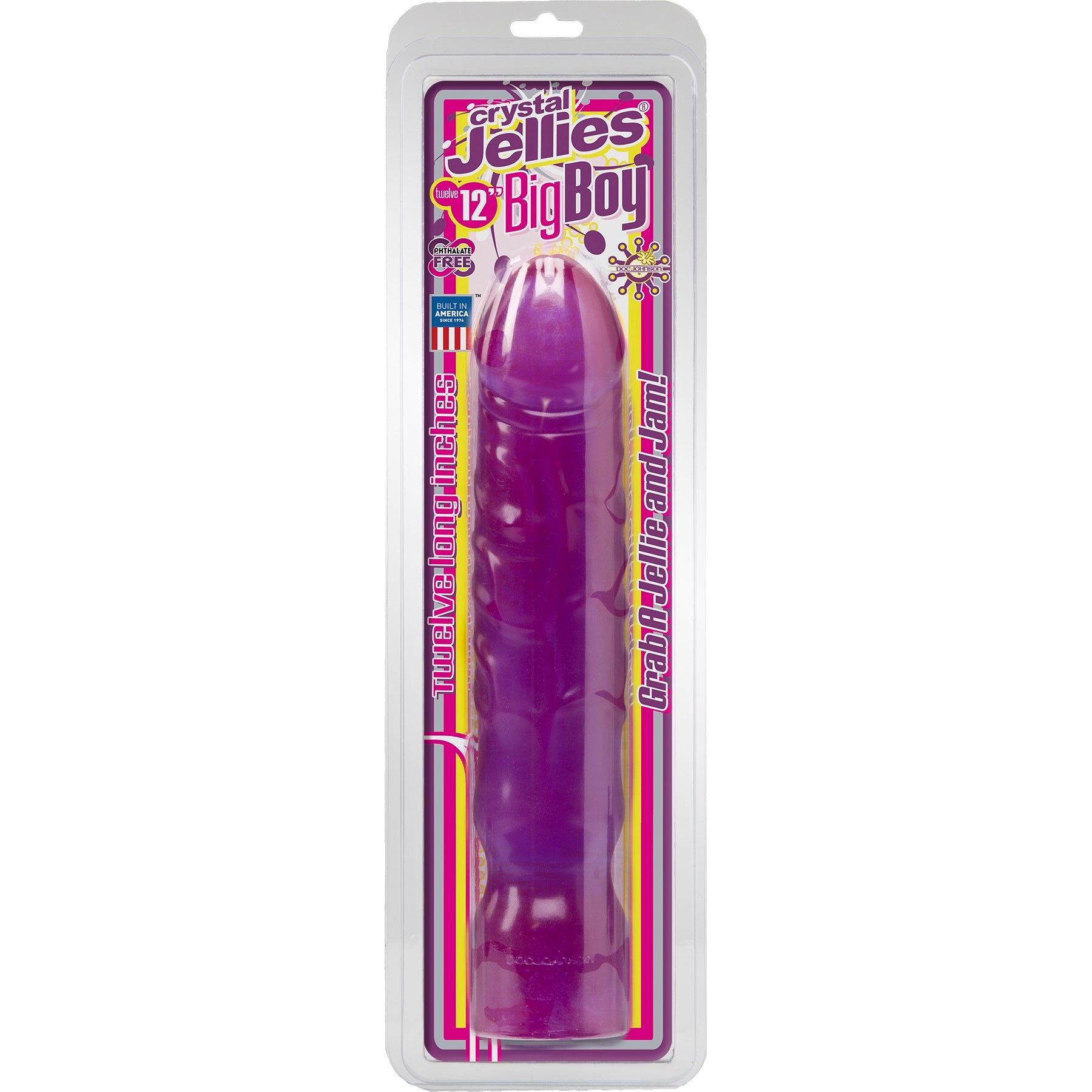 "Crystal Jellies Big Boy 12 Inch - Purple DJ0287-52"