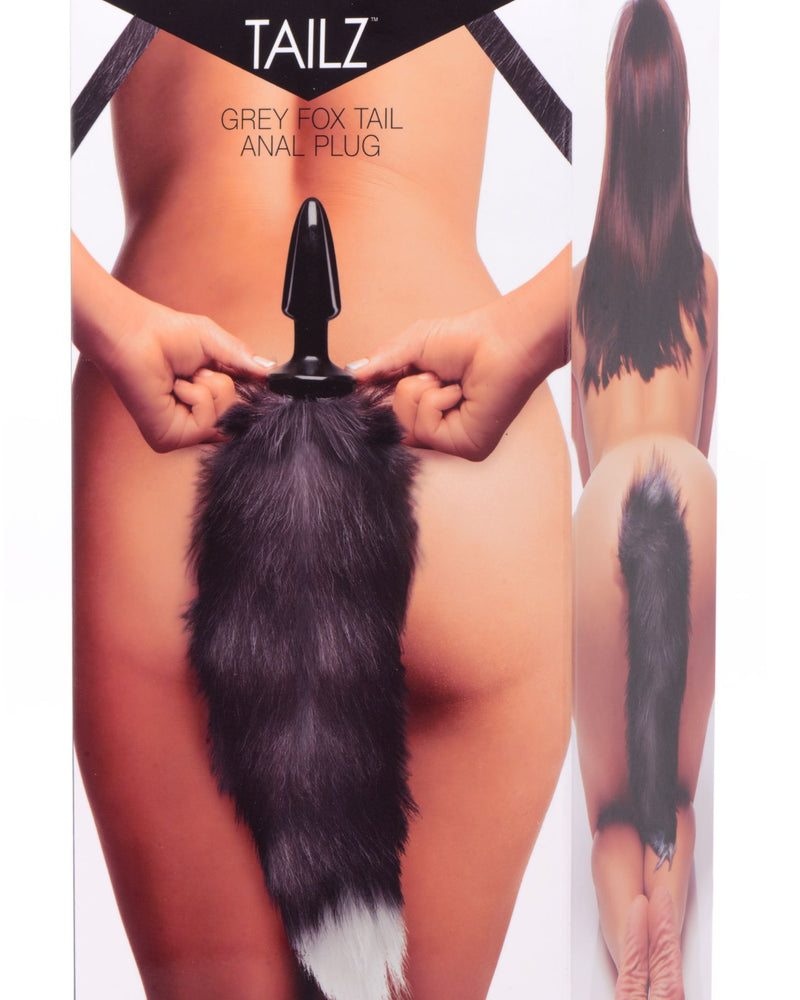 "Grey Fox Tail Anal Plug TZ-AD657"