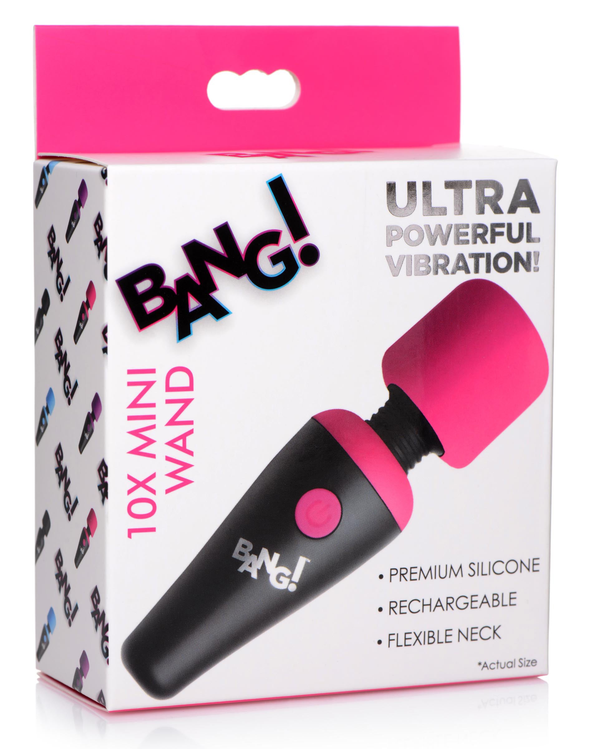 Bang - 10x Vibrating Mini Silicone Wand - Pink