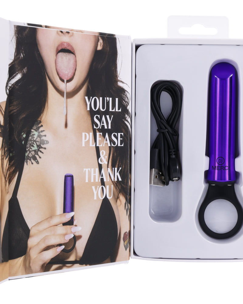 "Merci - Power Play With Silicone Grip Ring - Violet DJ2402-61-BX"