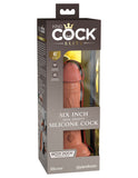 King Cock Elite 6 Inch Silicone Dual Density Cock - Tan