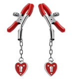 "Charmed Heart Padlock Nipple Clamps MS-AE203"