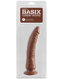 Basix Rubber Works - Slim 7 Inch With Suction Cup - Brown