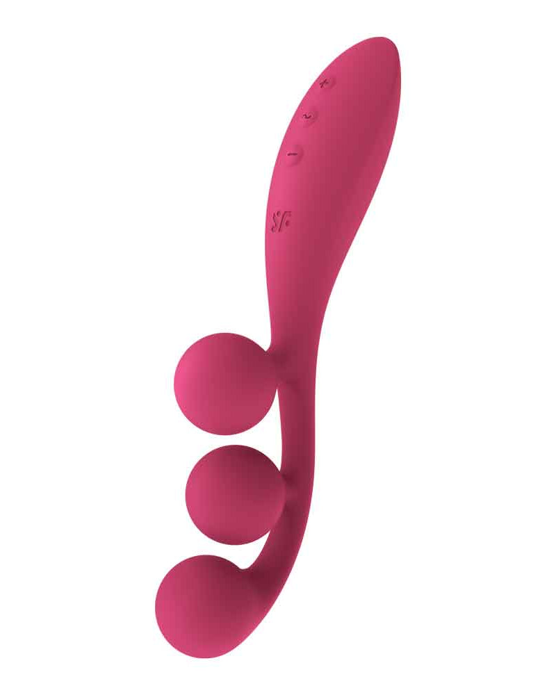 Tri Ball 1 Lay on Vibrator - Red