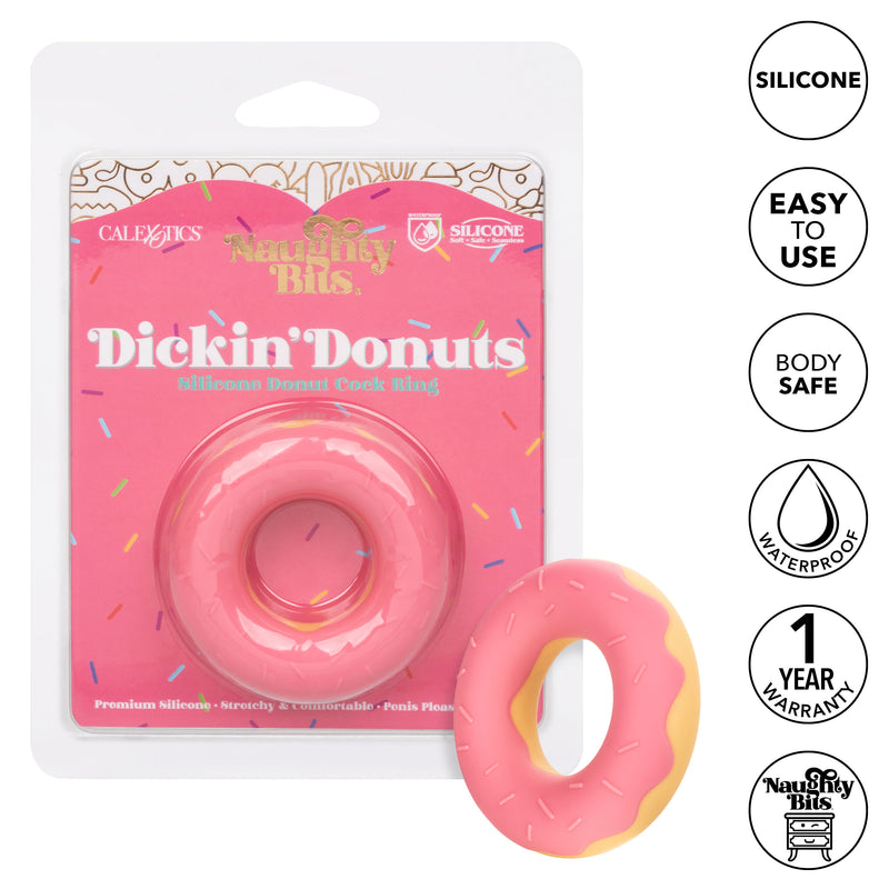 "Naughty Bits Dickin Donuts Silicone Donut Cock Ring - Pink SE4410502"