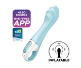 "Satisfyer Air Pump Vibrator 5 Plus Inflatable G-Spot Vibrator - Blue SAT-J2018-252"