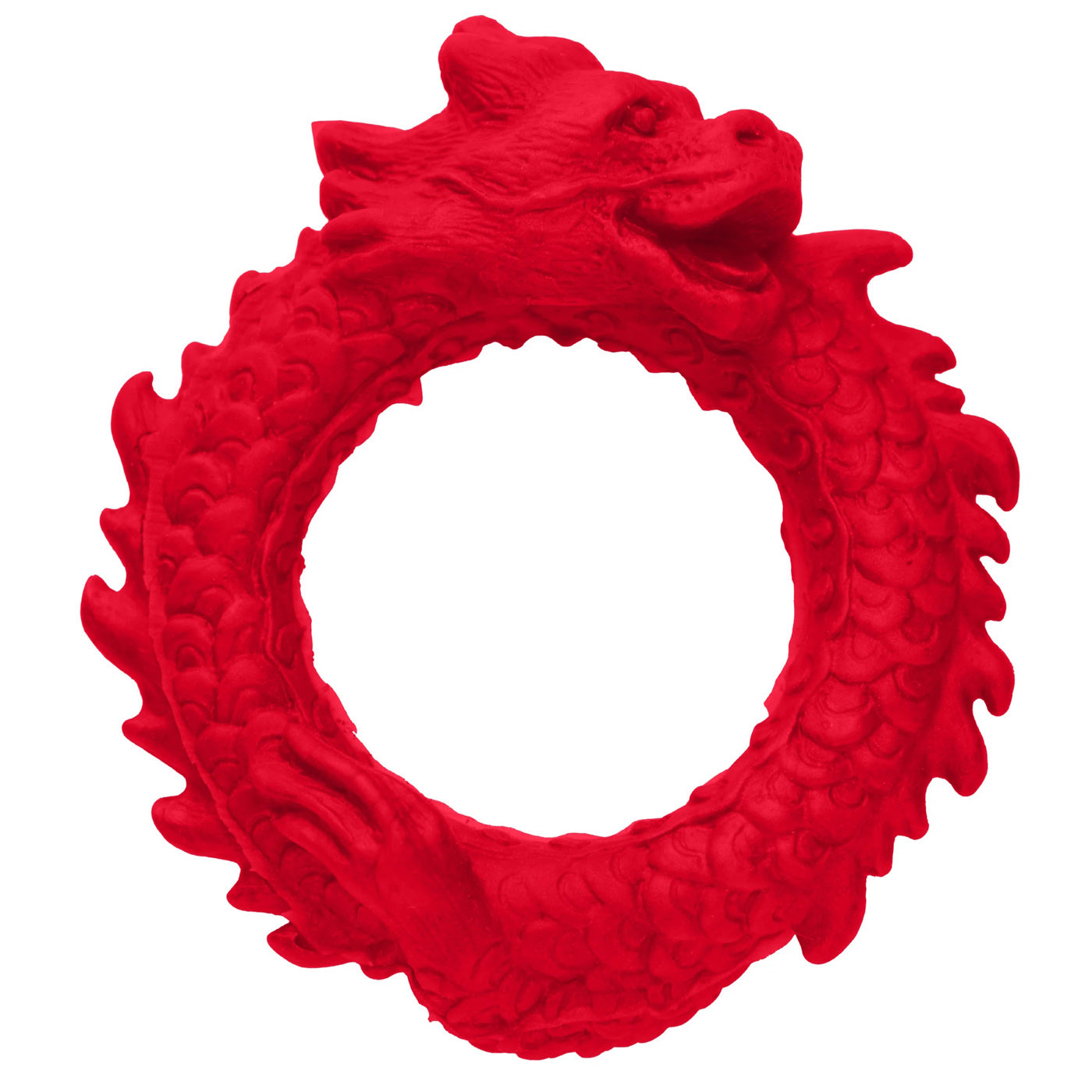 Rise of the Dragon Silicone Cock Ring - Red