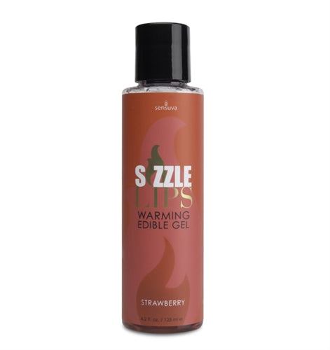 "Sizzle Lips Warming Edible Gel - Strawberry - 4.2 Oz. SEN-VL498"