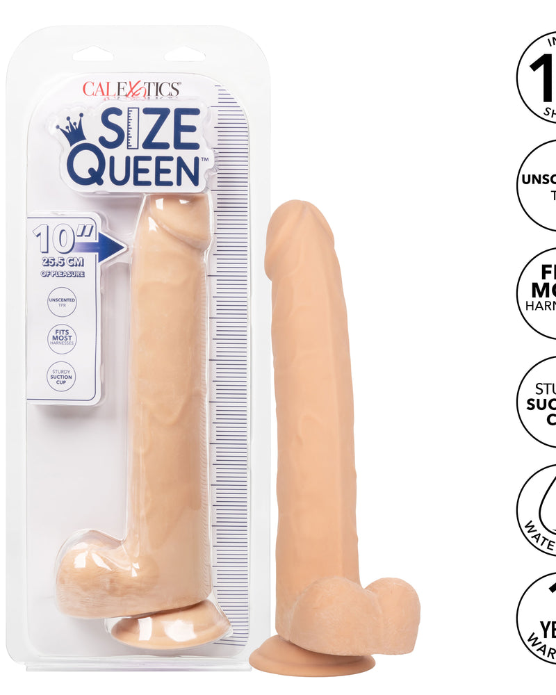 "Size Queen 10 inch/25.5 Cm - Ivory SE0262502"