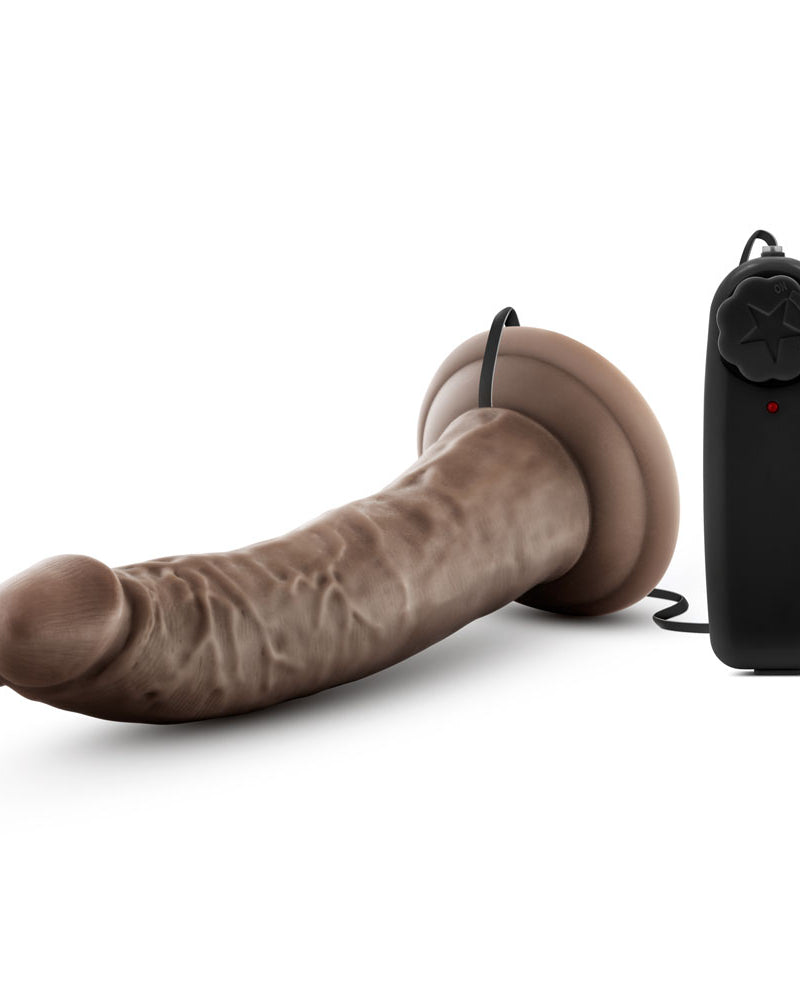 Dr. Skin - Dr. Dave - 7 Inch Vibrating Cock With Suction Cup - Chocolate