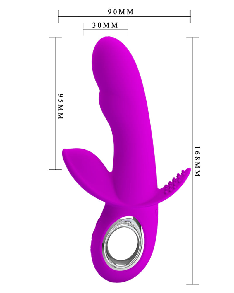 "Pretty Love Humphrey Bendable Front and Back Rabbit - Fuchsia BI-014603"
