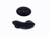 Hidden Pocket Strap on With Remote Control Vibrator - Black