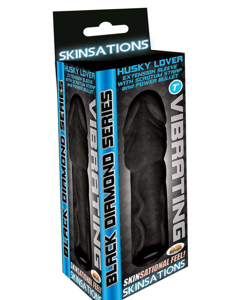 Skinsations Black Diamond Series Vibrating Husky Lover - Black