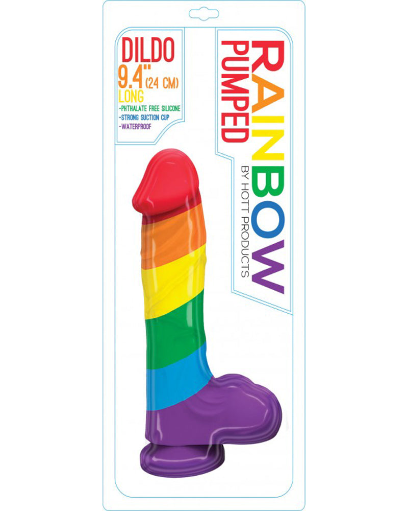 Pumped Rainbow Silicone Dildo