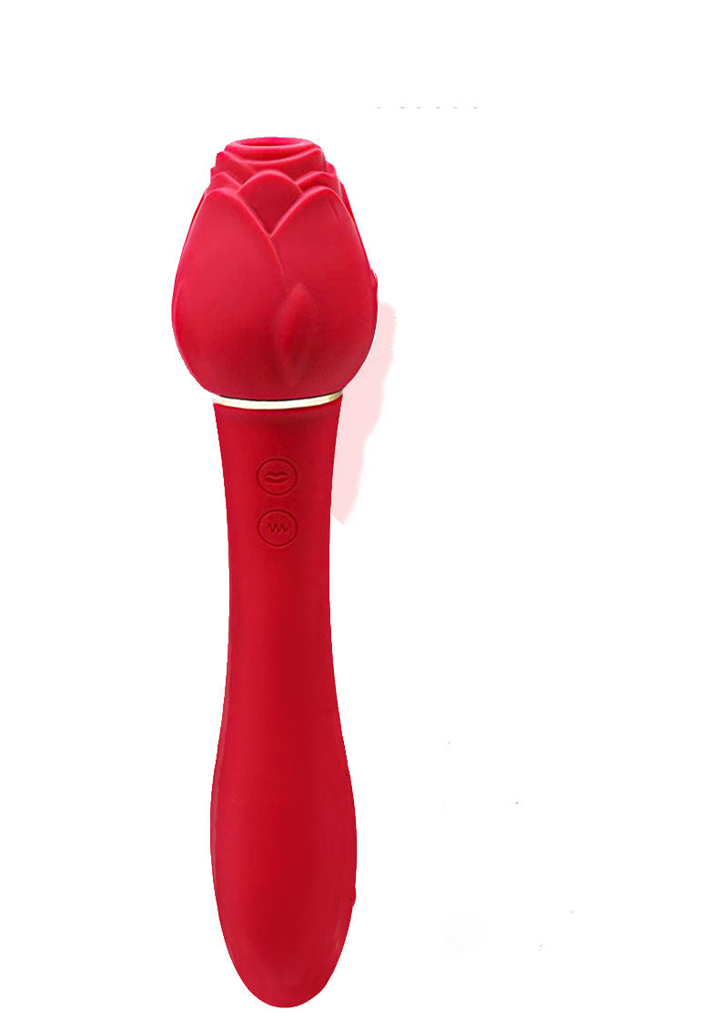 Wild Rose Suction Vibrator - Red