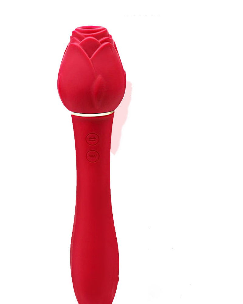 Wild Rose Suction Vibrator - Red