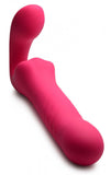 Mighty-Thrust Thrusting and Vibrating Strapless Strap-on With Remote - Pink