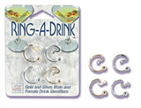 "Ring a Drink Gold and Silver Male and Female Drink Identifiers SE2408002"