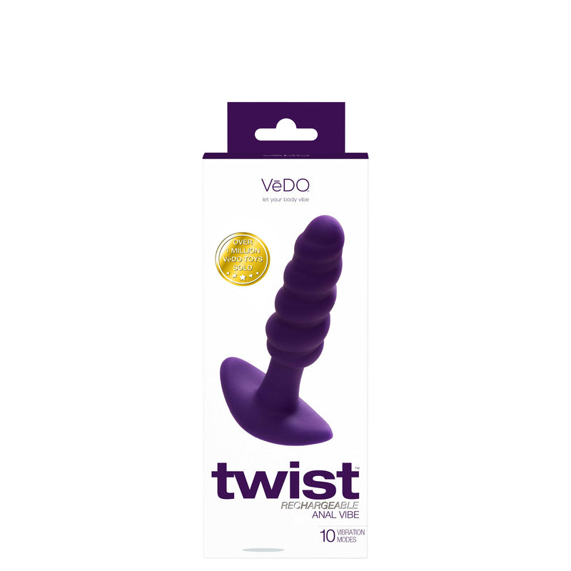 "Twist Rechargeable Anal Vibe - Deep Purple VI-P2213"