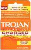 "Trojan Intensified Charged Orgasmic Pleasure Condoms - 3 Pack TJ95701"