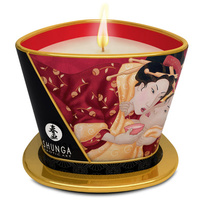 "Massage Candle - Romance - Sparkling Strawberry Wine - 5.7 Oz. SHU4508"