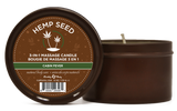 "Hemp Seed 3-in-1 Massage Candle Cabin Fever 6oz/ 170 G EB-HSCH021A"