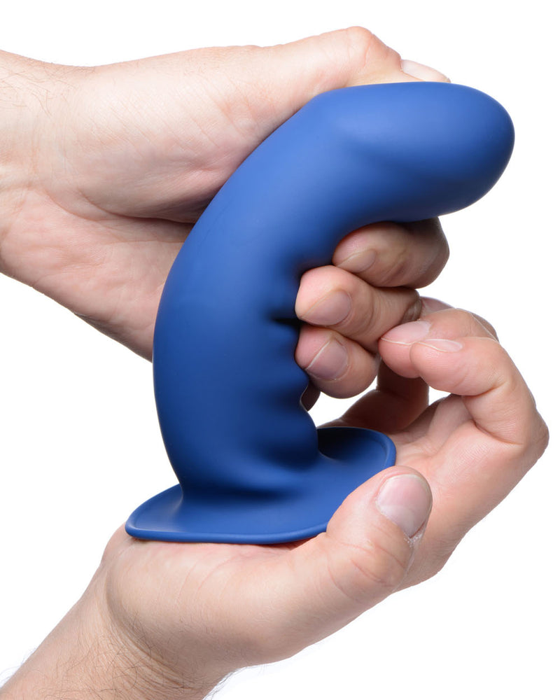 Squeezable Thick Phallic Dildo - Blue