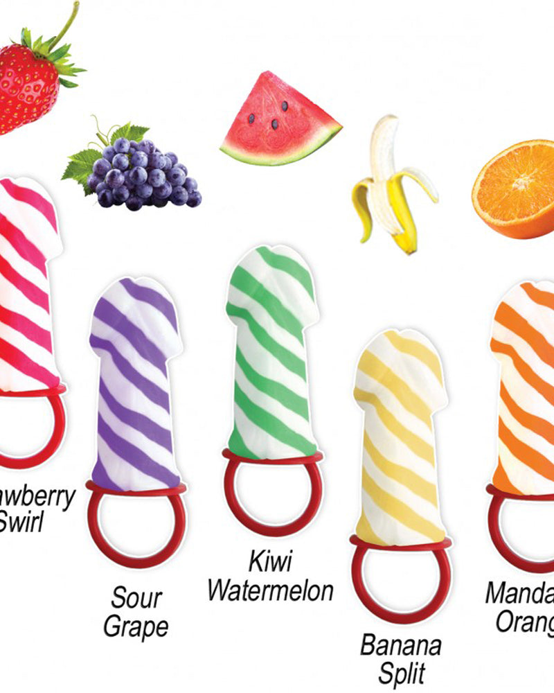 Candy Stripers Pecker Candy Ring Pop 36pc Display - 5 Assorted Flavors