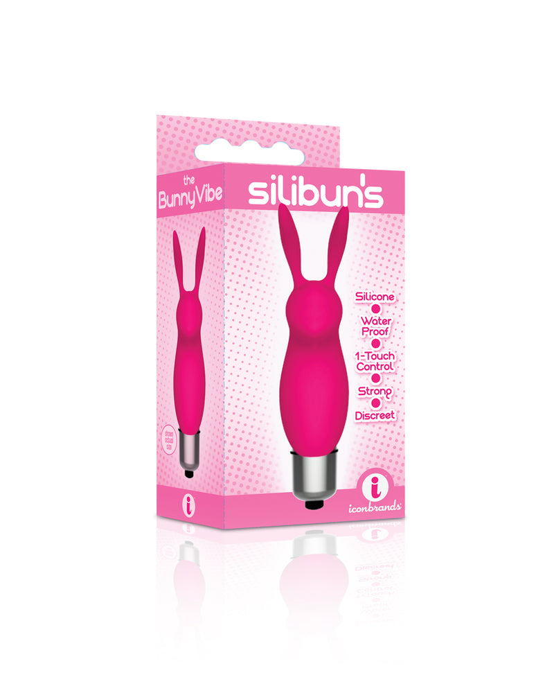 "The 9's Silibus Silicone Bunny Bullet - Pink ICB2638-2"