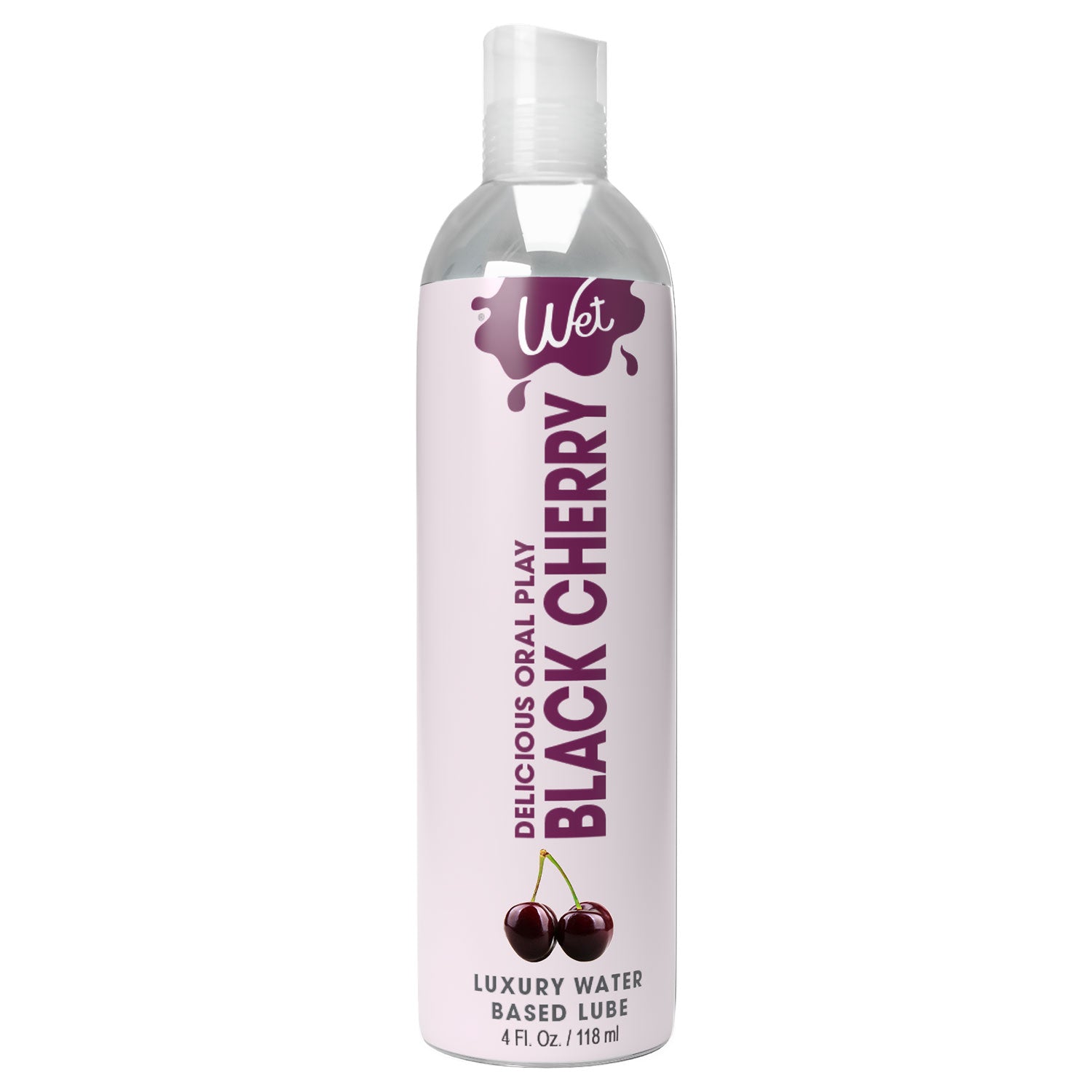 Wet Delicious Oral Play - Black Cherry - Waterbase Flavored Lubricant 4 Oz